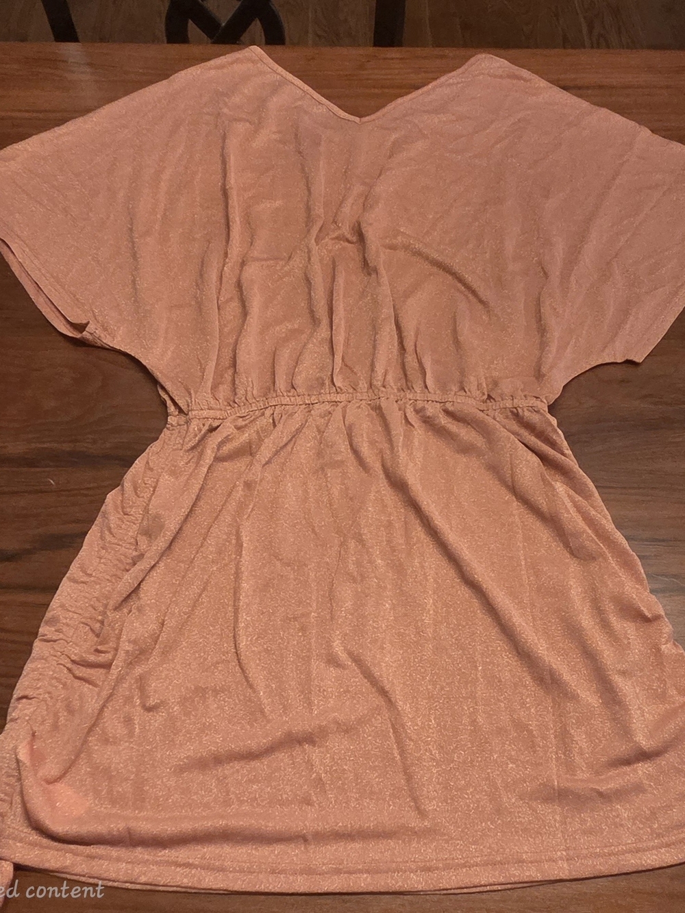 Cupshe Peachy Pinky Shimmery V-Neck Swim Coverup